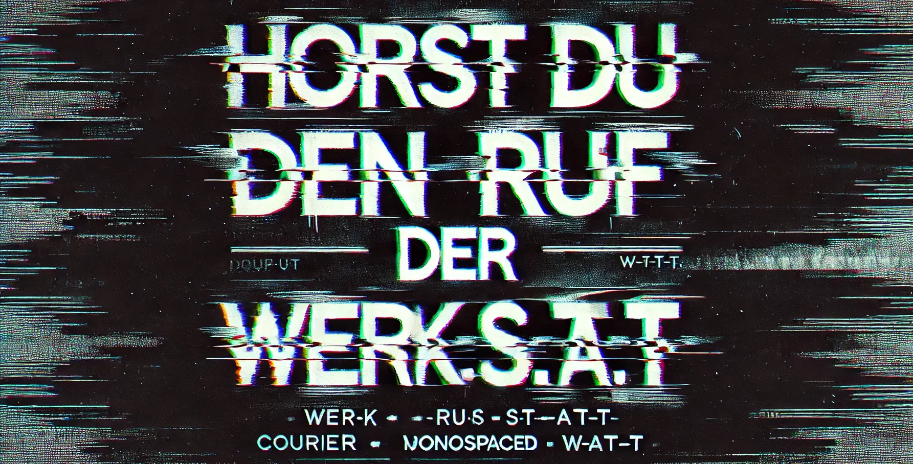 Die Wer-k-s-t-a-t-t ruft die Glitcher
