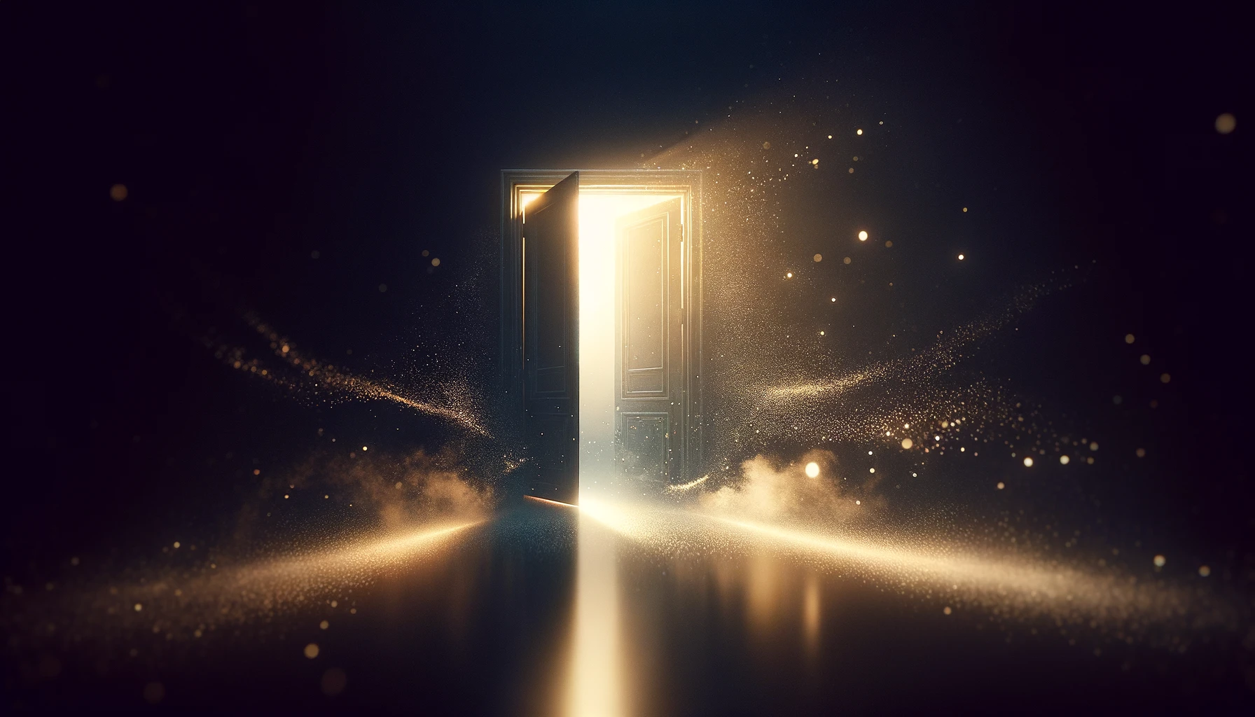 Der raum atmet die Tür öffnet sich