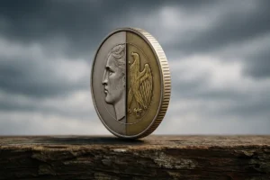 Die münze mit 2 Seiten